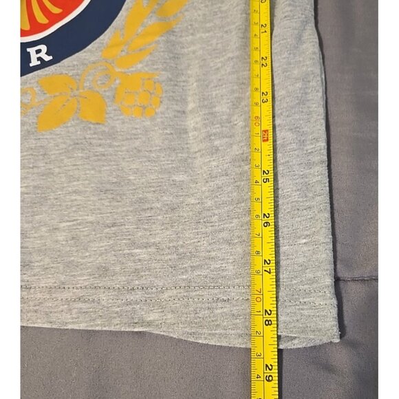 Miller Lite Tank Top Small Heather Grey Navy Blue Trim with Logo New with Tags - Picture 9 of 11